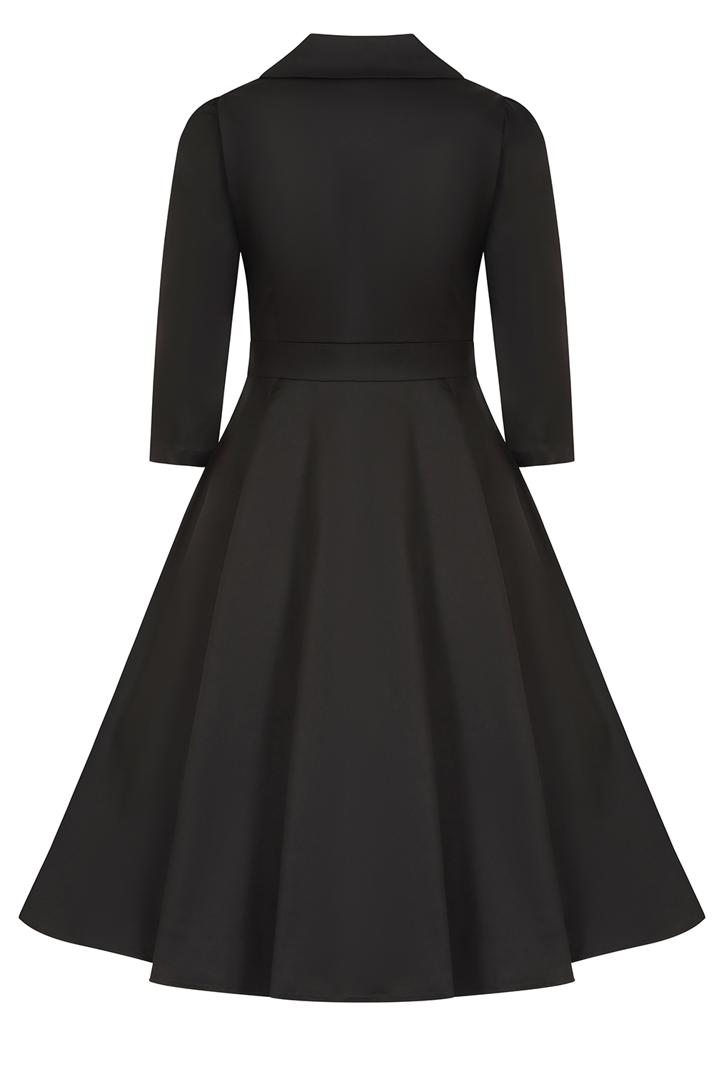 Alyssa Black Swing Dress in Extended Sizing